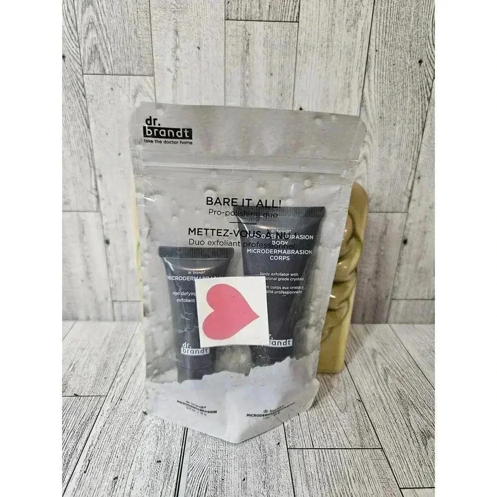 DR.BRANDT MICRODERMABRASION Age Defying Exfoliator + Body Exfoliator Mini Size.